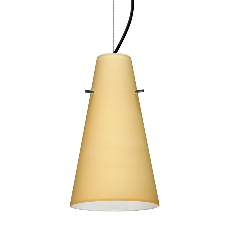 Besa 1KX-4124VM-BK One Light Pendant, Black
