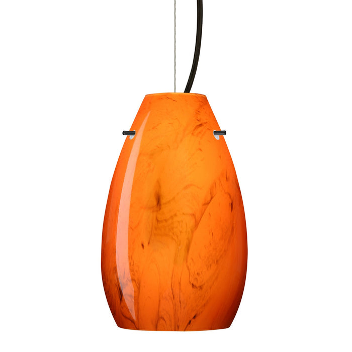 Besa 1KX-4126HB-BK One Light Pendant, Black