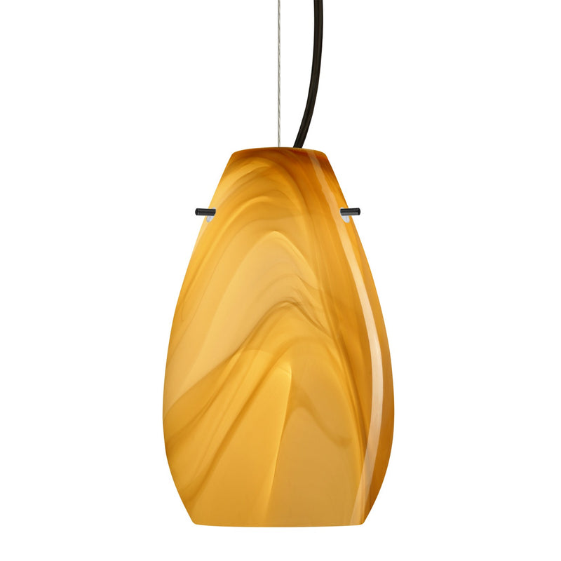 Besa 1KX-4126HN-BK One Light Pendant, Black
