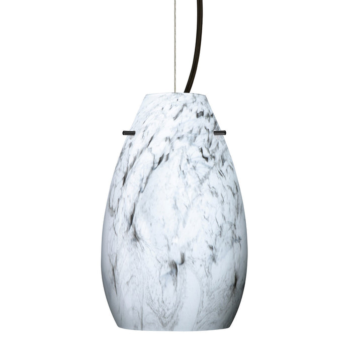 Besa 1KX-4126MG-BK One Light Pendant, Black