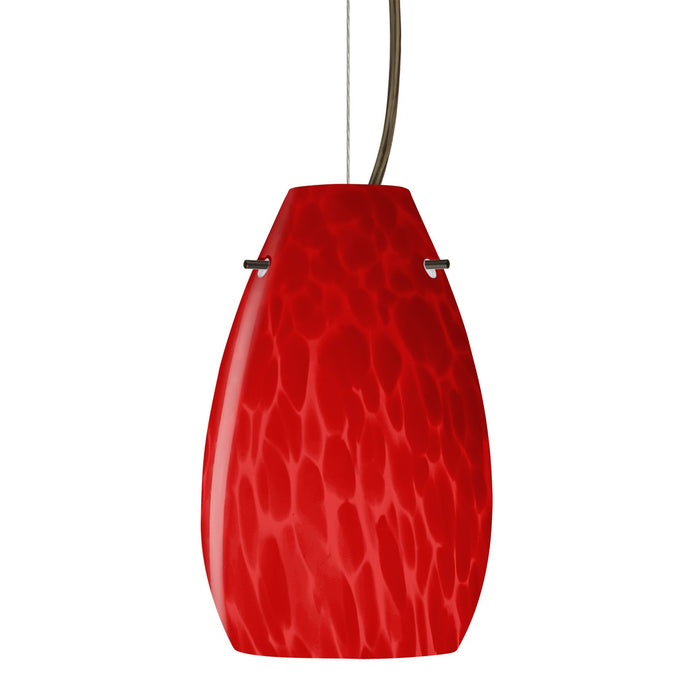 Besa 1KX-4126RC-BR One Light Pendant, Bronze
