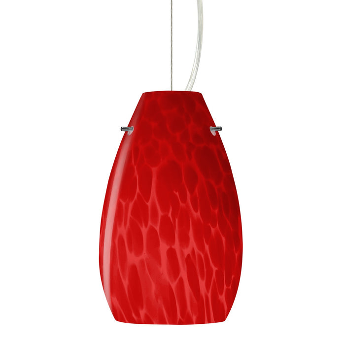 Besa 1KX-4126RC-SN One Light Pendant, Satin Nickel