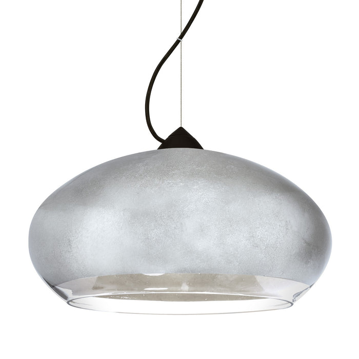 Besa 1KX-4345SF-BK One Light Pendant, Black