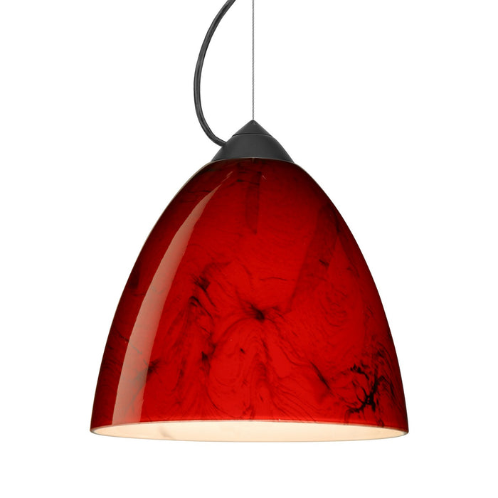 Besa 1KX-4470MA-BK One Light Pendant, Black