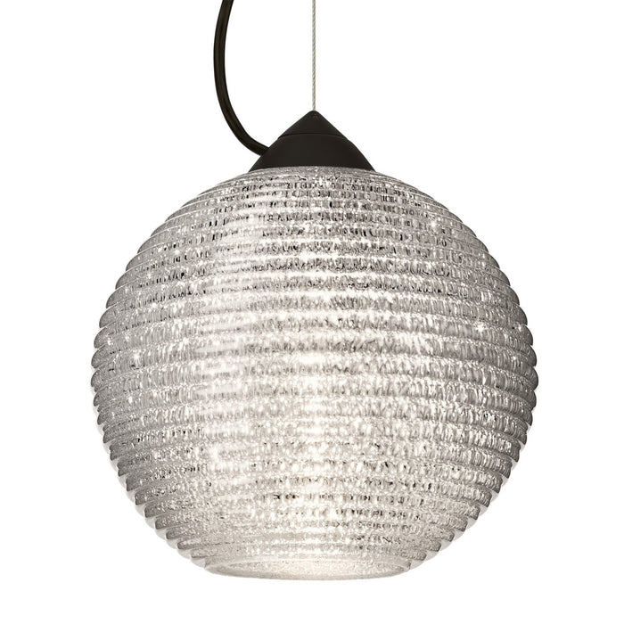 Besa 1KX-4616GL-BK One Light Pendant, Black