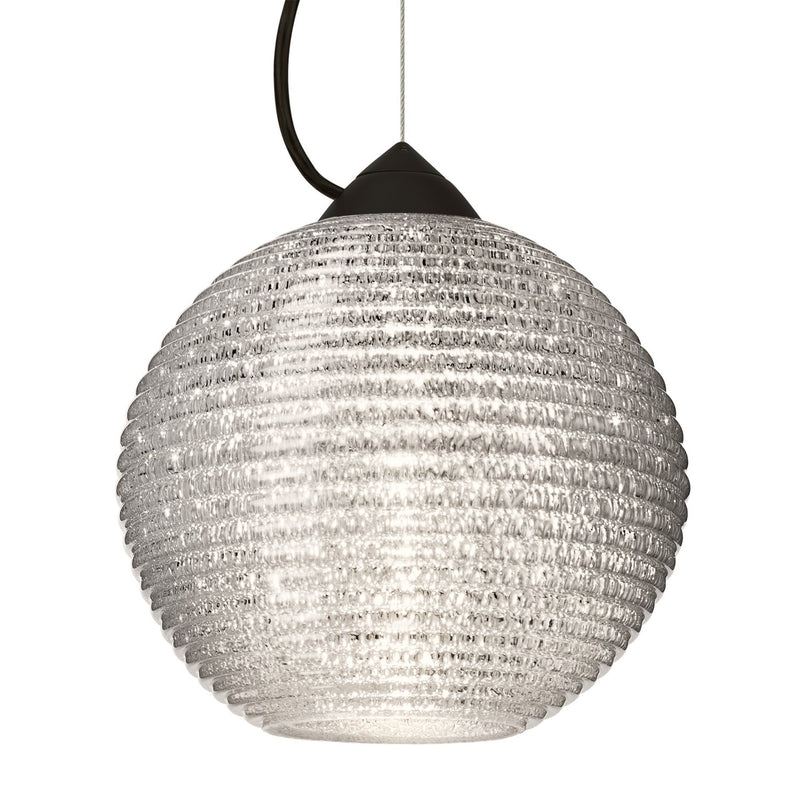 Besa 1KX-4616GL-LED-BK LED Pendant, Black