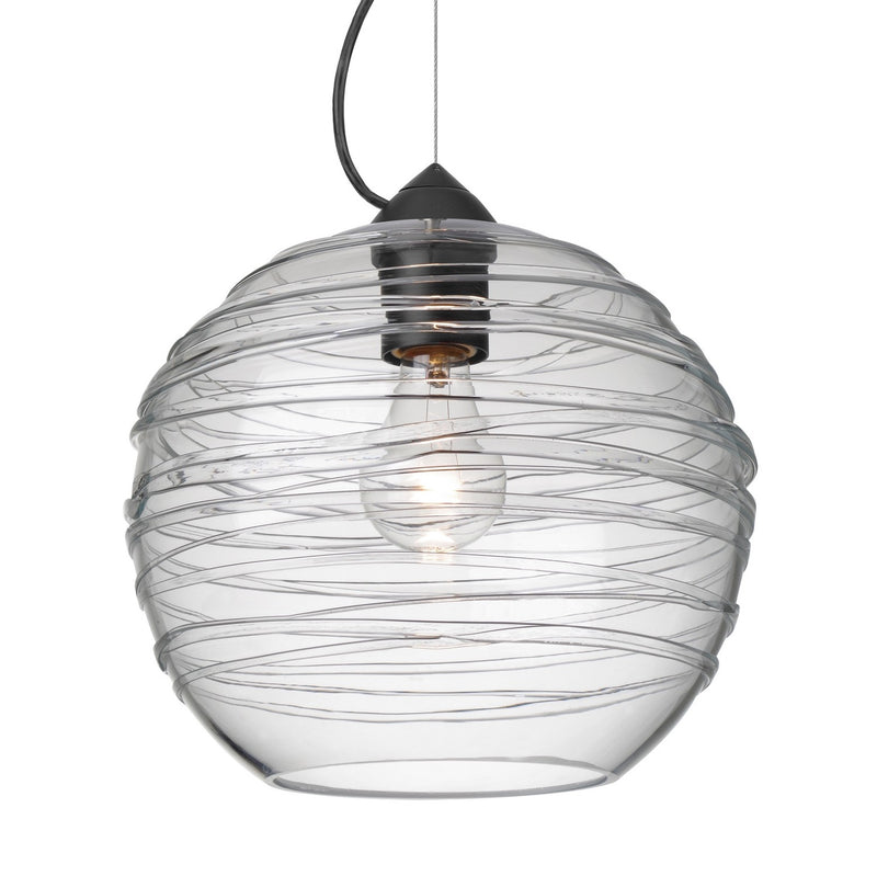 Besa 1KX-462761-BK One Light Pendant, Black