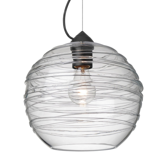 Besa 1KX-462761-BK One Light Pendant, Black
