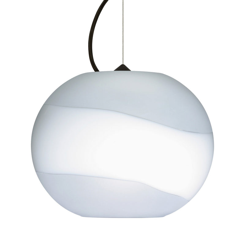 Besa 1KX-477699-BK One Light Pendant, Black