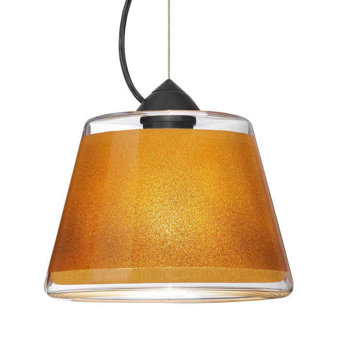 Besa 1KX-PIC9GD-BK One Light Pendant, Black