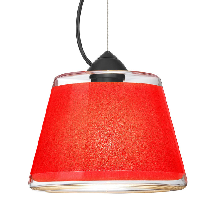 Besa 1KX-PIC9RD-BK One Light Pendant, Black