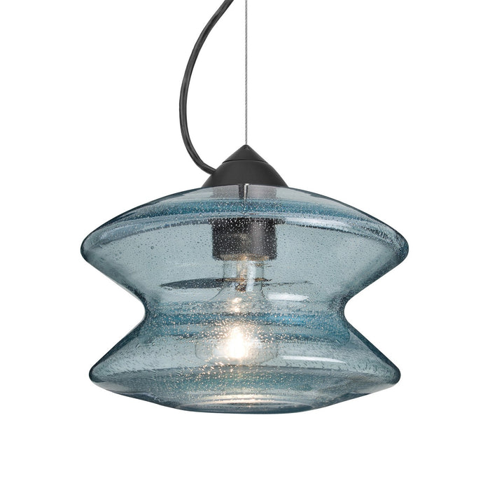 Besa 1KX-ZENBL-BK One Light Pendant, Black