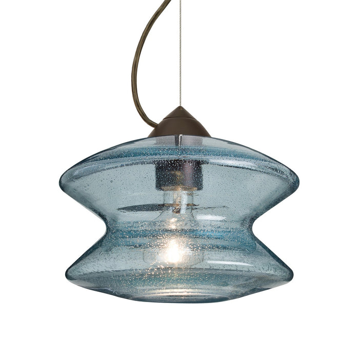 Besa 1KX-ZENBL-BR One Light Pendant, Bronze