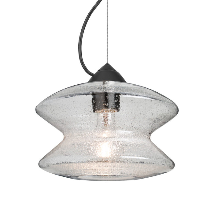 Besa 1KX-ZENCL-BK One Light Pendant, Black