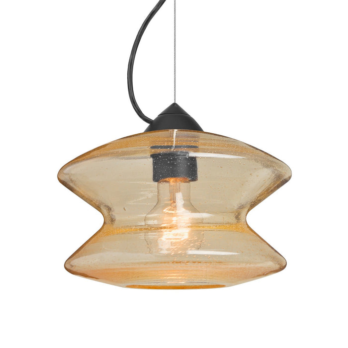 Besa 1KX-ZENGD-BK One Light Pendant, Black