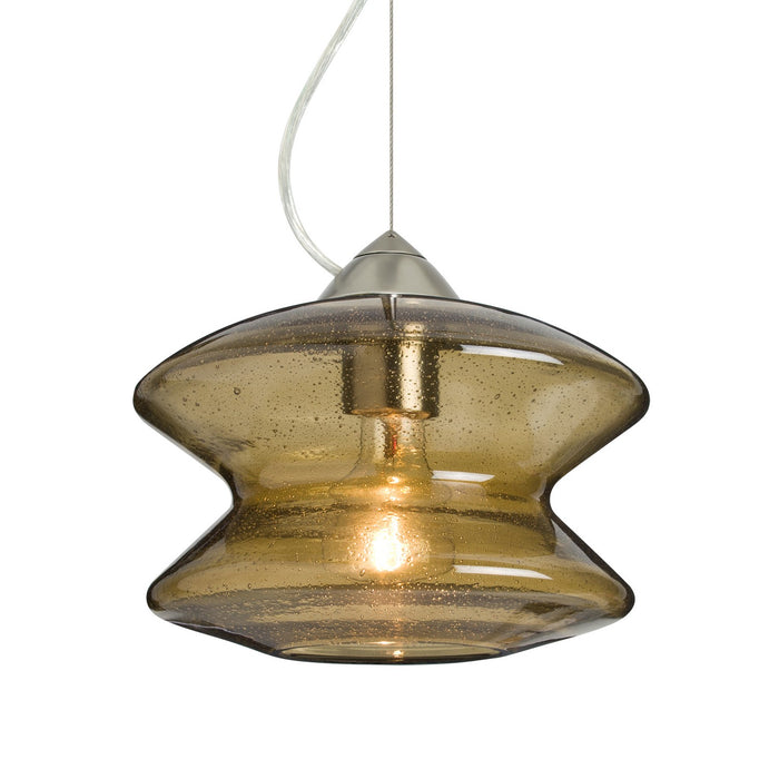 Besa 1KX-ZENLT-SN One Light Pendant, Satin Nickel
