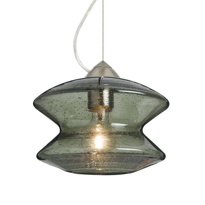 Besa 1KX-ZENMS-SN One Light Pendant, Satin Nickel