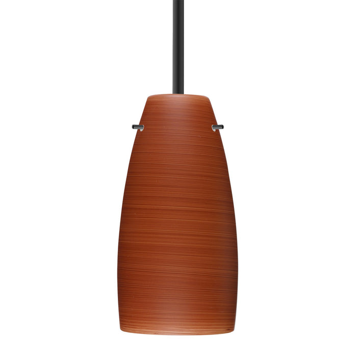 Besa 1TT-1512CH-BK One Light Pendant, Black