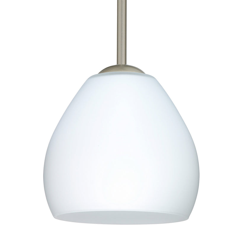 Besa 1TT-412207-MED-SN One Light Pendant, Satin Nickel