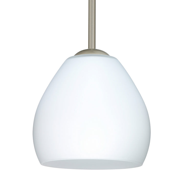 Besa 1TT-412207-MED-SN One Light Pendant, Satin Nickel