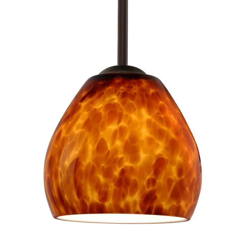 Besa 1TT-412218-MED-BR One Light Pendant, Bronze