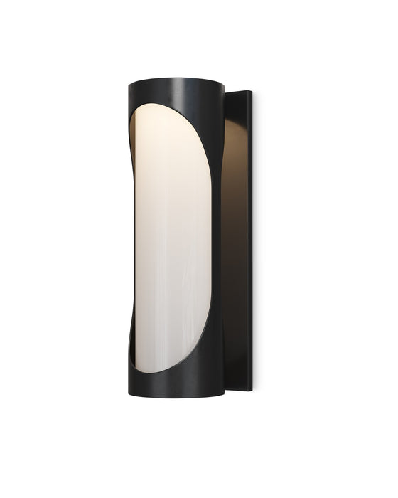 Currey and Company 5500-0048 LED Outdoor Wall Sconce, Black / White