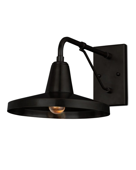 Currey and Company 5500-0056 One Light Outdoor Wall Sconce, Matte Black