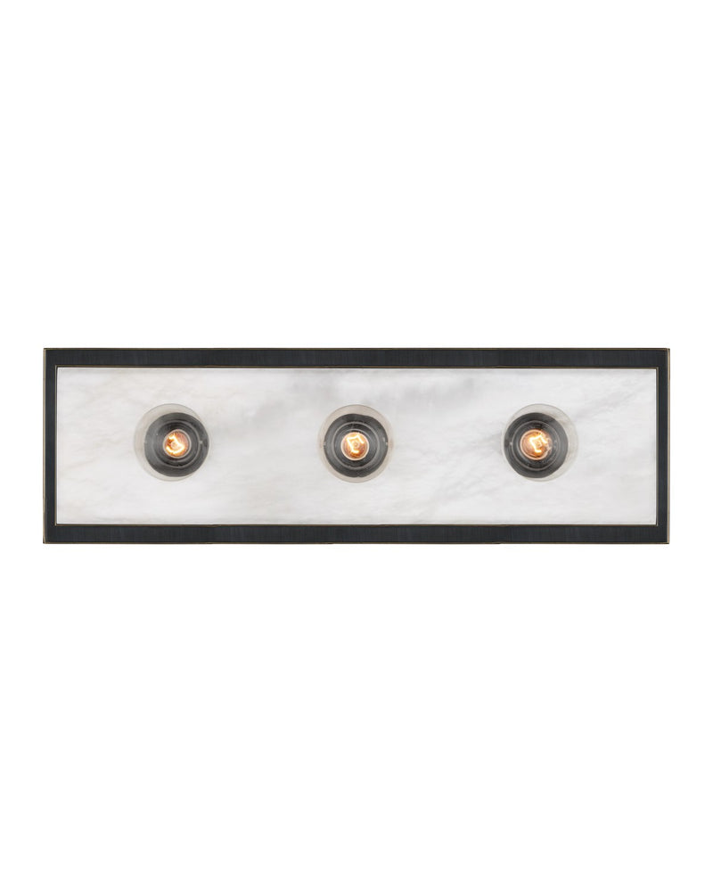 Currey and Company 5800-0053 Three Light Wall Sconce, Natural / Oil Rubbed Bronze