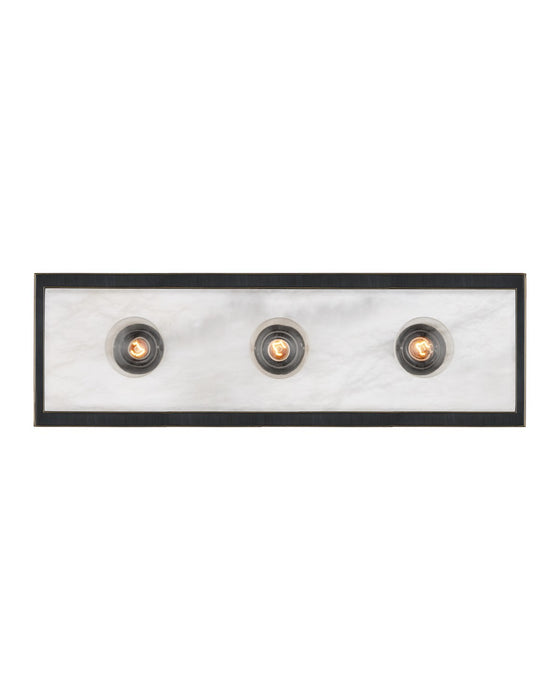 Currey and Company 5800-0053 Three Light Wall Sconce, Natural / Oil Rubbed Bronze