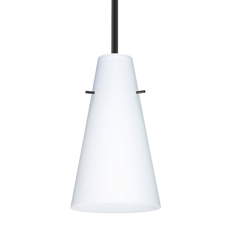 Besa 1TT-412407-BK One Light Pendant, Black
