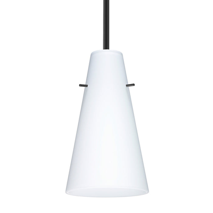 Besa 1TT-412407-BK One Light Pendant, Black