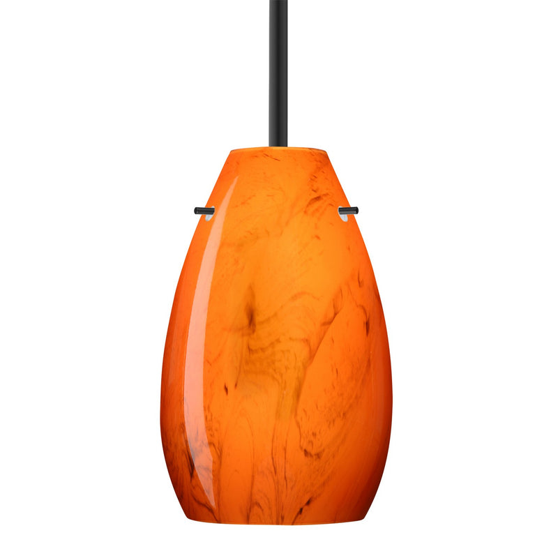 Besa 1TT-4126HB-BK One Light Pendant, Black
