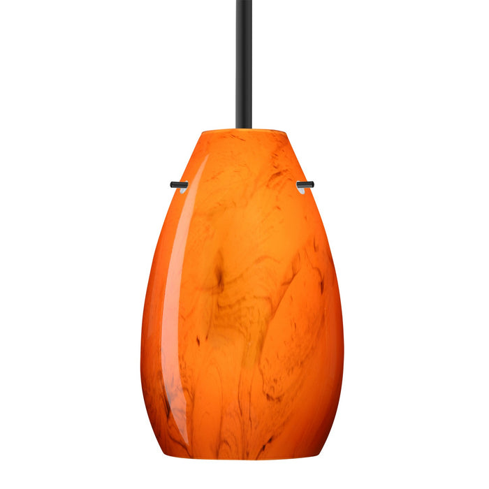 Besa 1TT-4126HB-BK One Light Pendant, Black