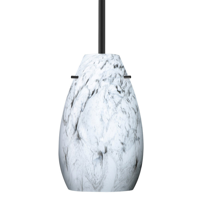 Besa 1TT-4126MG-BK One Light Pendant, Black