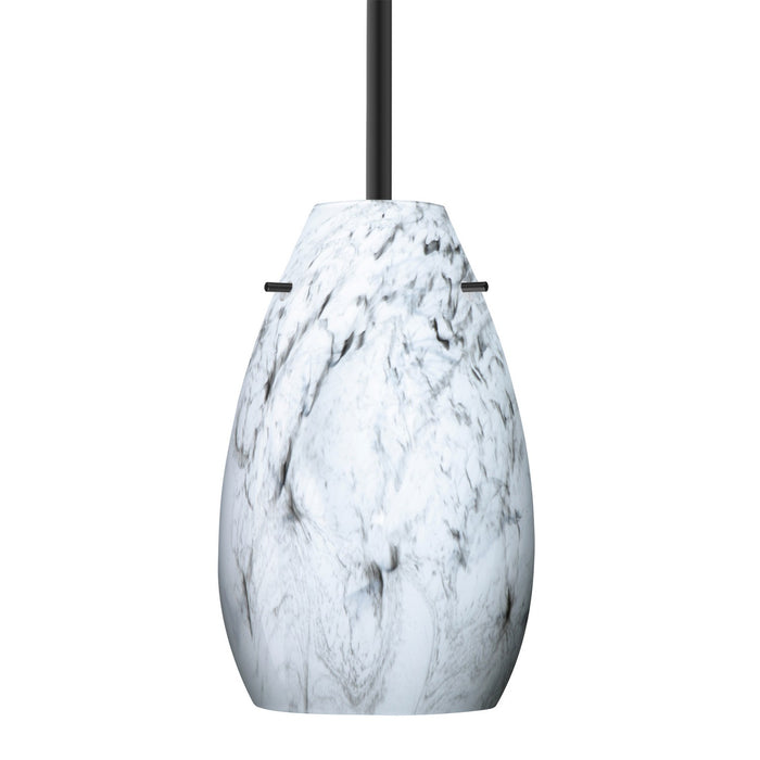 Besa 1TT-4126MG-BK One Light Pendant, Black