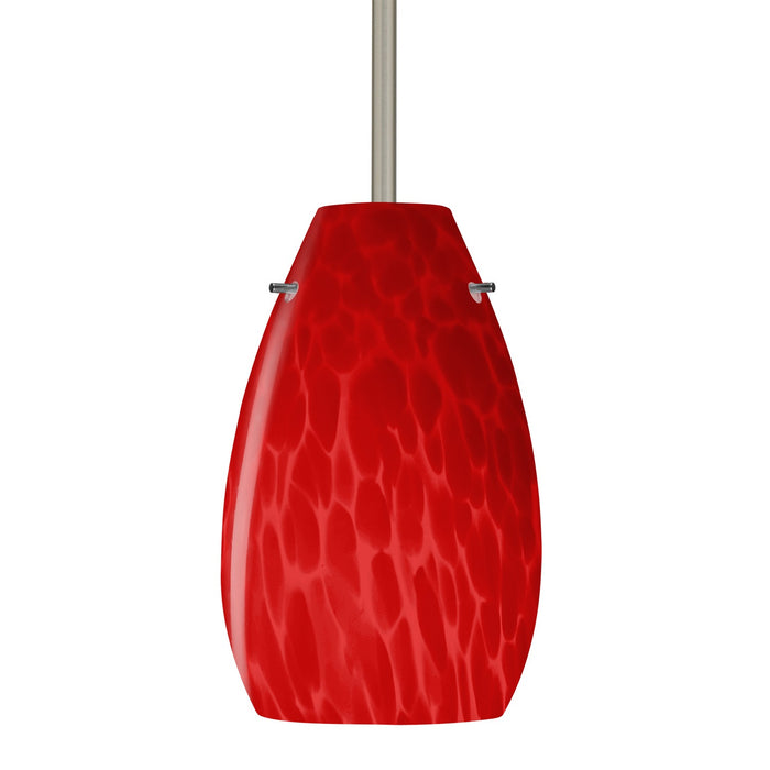 Besa 1TT-4126RC-SN One Light Pendant, Satin Nickel
