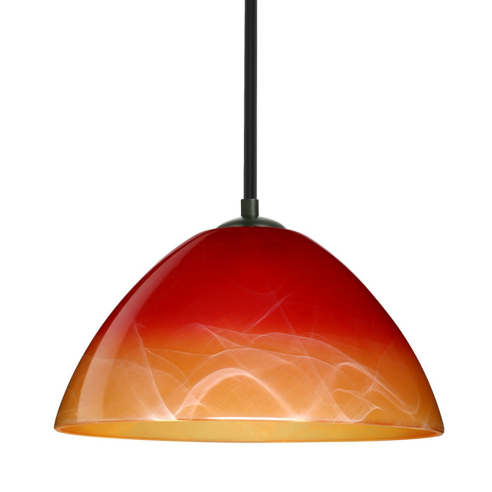 Besa 1TT-4201SL-BK One Light Pendant, Black