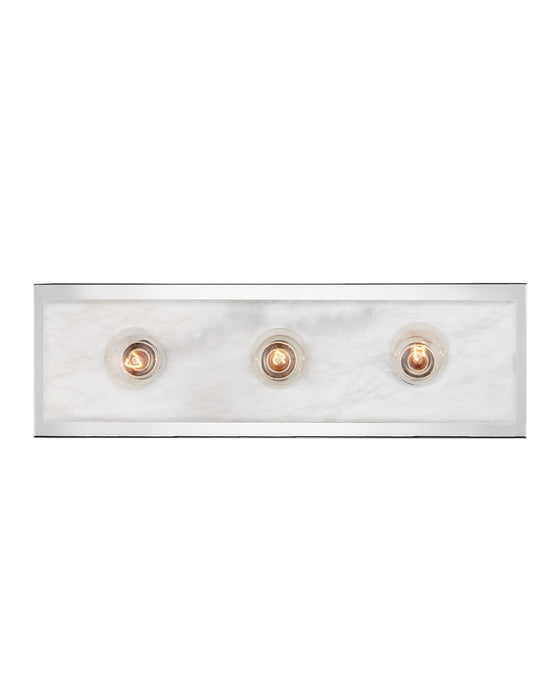 Currey and Company 5800-0054 Three Light Bath Wall Sconce, Natural / Polished Nickel