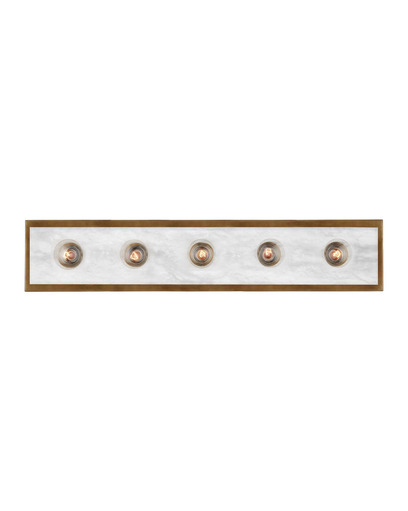 Currey and Company 5800-0055 Five Light Wall Sconce, Natural / Antique Brass