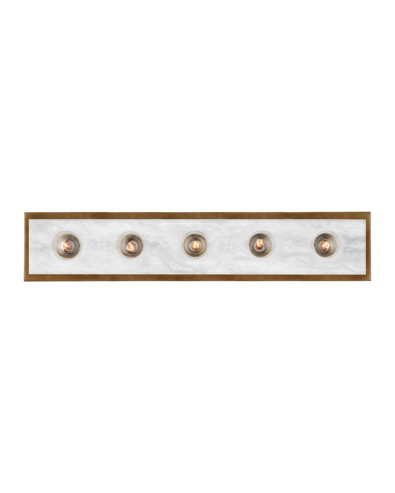 Currey and Company 5800-0055 Five Light Wall Sconce, Natural / Antique Brass