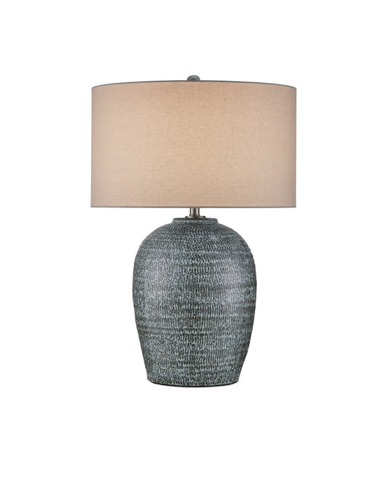 Currey and Company 6000-0981 One Light Table Lamp, Reactive Black & White
