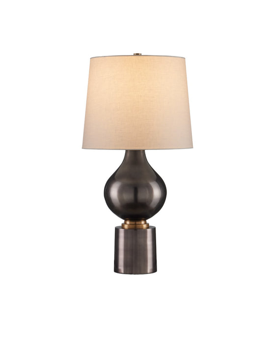 Currey and Company 6000-0984 One Light Table Lamp, Black Nickel / Vintage Brass