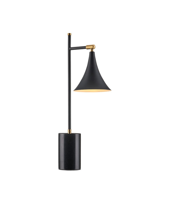 Currey and Company 6000-0987 LED Table Lamp, Matte Black / Matte Brass