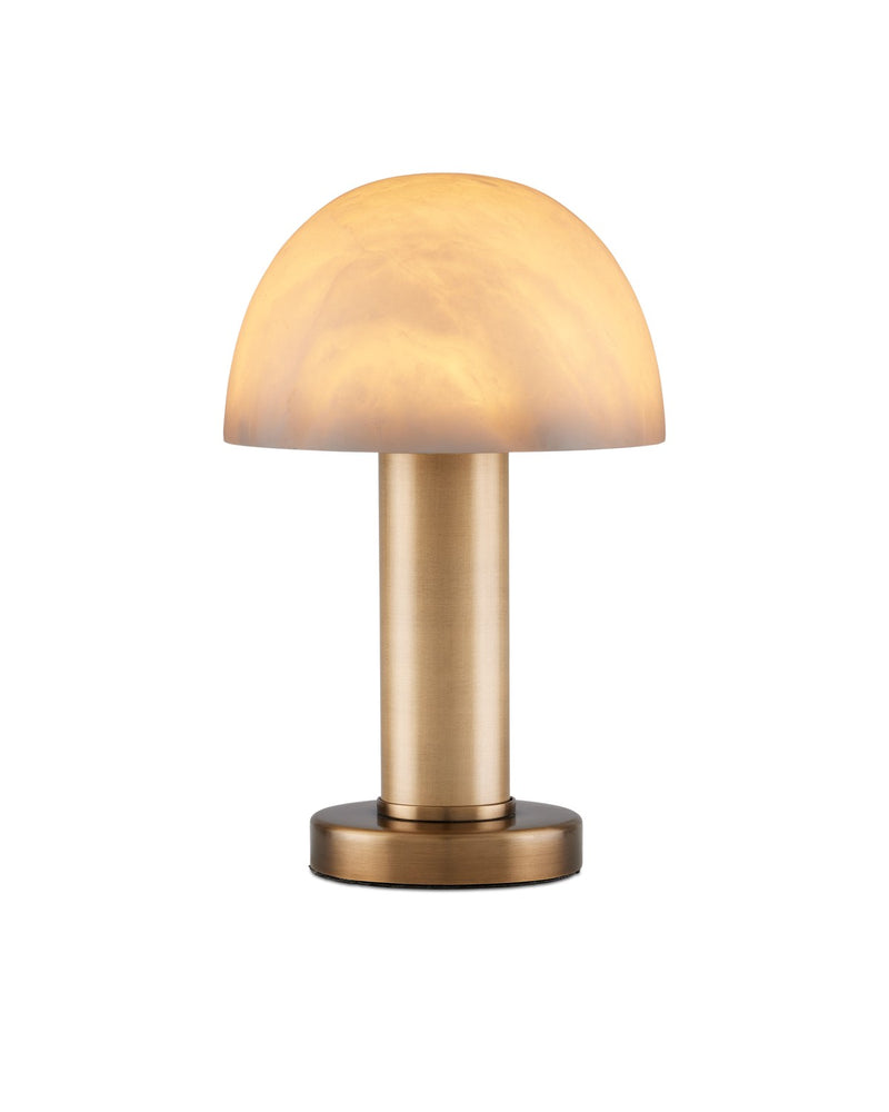 Currey and Company 6000-0989 One Light Table Lamp, Natural / Brass