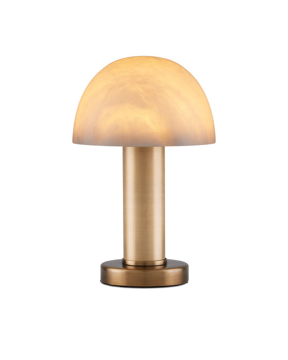 Currey and Company 6000-0989 One Light Table Lamp, Natural / Brass