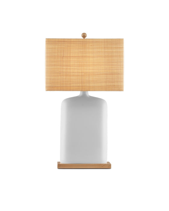 Currey and Company 6000-0998 One Light Table Lamp, White / Natural
