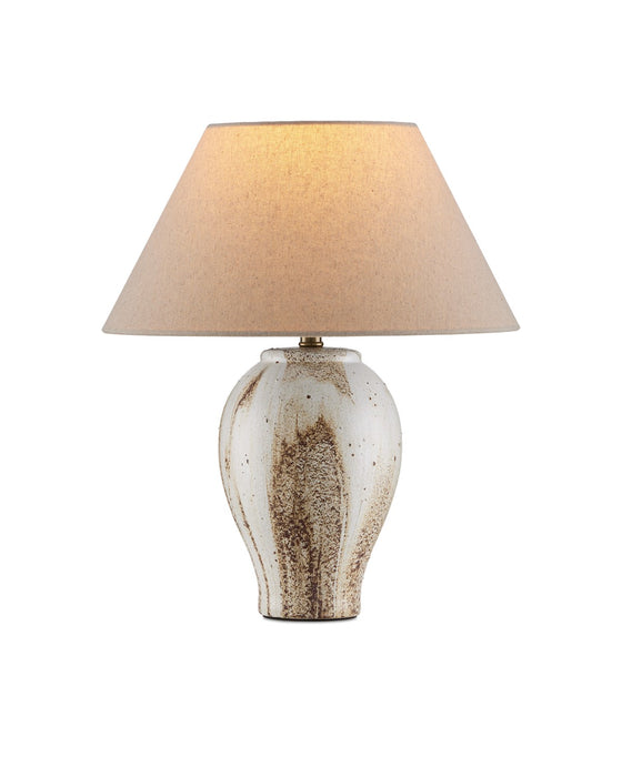 Currey and Company 6000-1004 One Light Table Lamp, Beige / Off-White