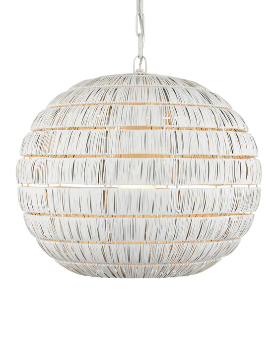 Currey and Company 9000-1237 One Light Pendant, White