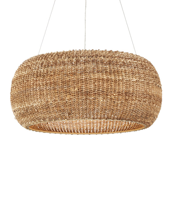 Currey and Company 9000-1245 Six Light Chandelier, Natural / Beige