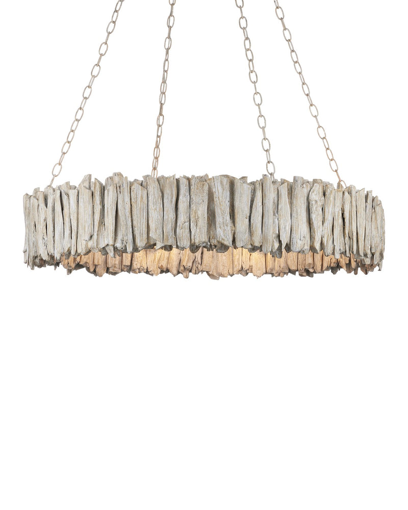 Currey and Company 9000-1249 Eight Light Chandelier, Whitewash